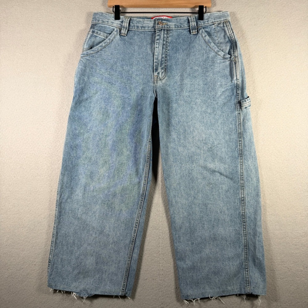 Old Navy Painter's Pants Reissue Light Wash Blue Denim Jeans 36x30 (24 Inseam)